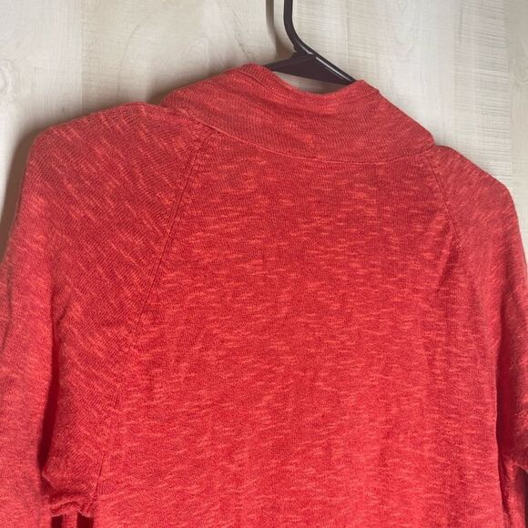 Eileen Fisher Red Linen Blend Open Front Cardigan 3/4 Sleeve Casual Medium - Picture 14 of 14
